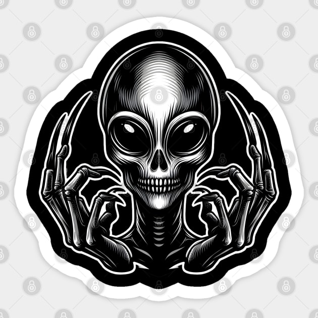 Alien Encounter Sticker by MakerMind8.2